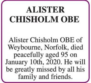 ALISTER CHISHOLM OBE